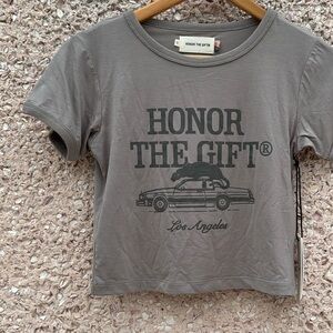 Honor the Gift Brand Cropped Tee Shirt NWT
